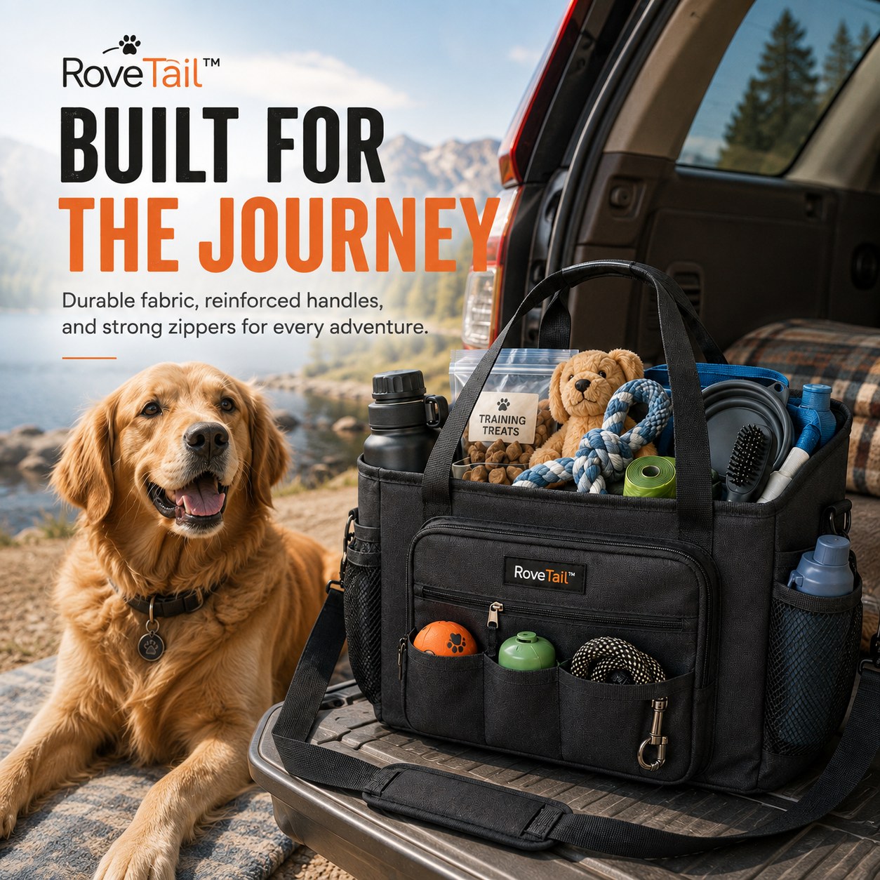 RoveTail™ Dog Travel Organizer Bag