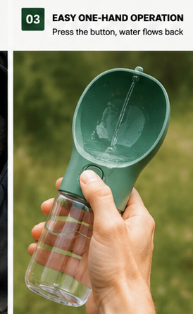 RoveTail™ Portable Dog Travel Water Bottle