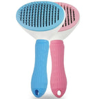 Pet grooming cat brush self-cleaning pet dog massage brush for short and long hair animals