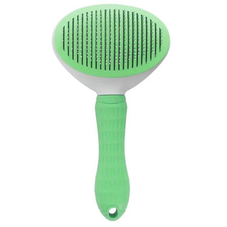 Pet grooming cat brush self-cleaning pet dog massage brush for short and long hair animals