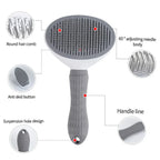 Pet grooming cat brush self-cleaning pet dog massage brush for short and long hair animals