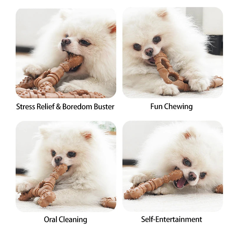 Durable TPR Dog Bone Toy Puppy Teething Stick Self-Entertaining Pet Supplies