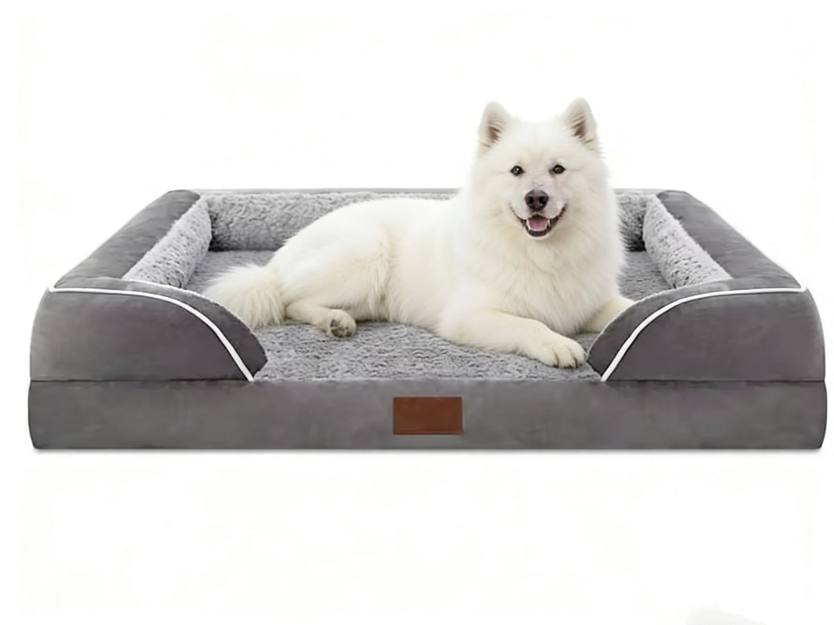 Premium pet bed dog sofa with luxury non-slip base, removable orthopedic large dog bed, washable