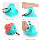Dog chew toy, with food leakage function, with suction cup, chew-resistant, wear-resistant, suitable for chewing and playing, pet supplies accessories
