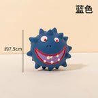 Cute and interesting latex small dog ball chew toy with colorful spikes that squeak