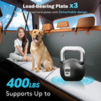 Upgraded Material Leather Pet Dog Rear Car Seat Extender - Waterproof Pet Rear Seat Cover with Mesh Windows