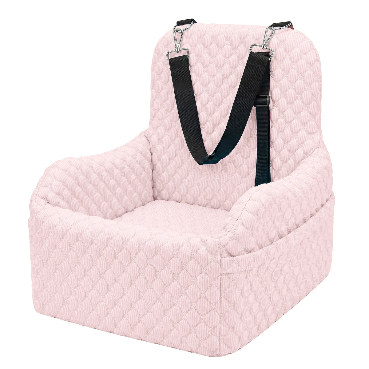 Car Safety Seat for Small Dogs with Storage Bag - Removable, Washable Pet Booster Seat with Seatbelt, Suitable for Travel