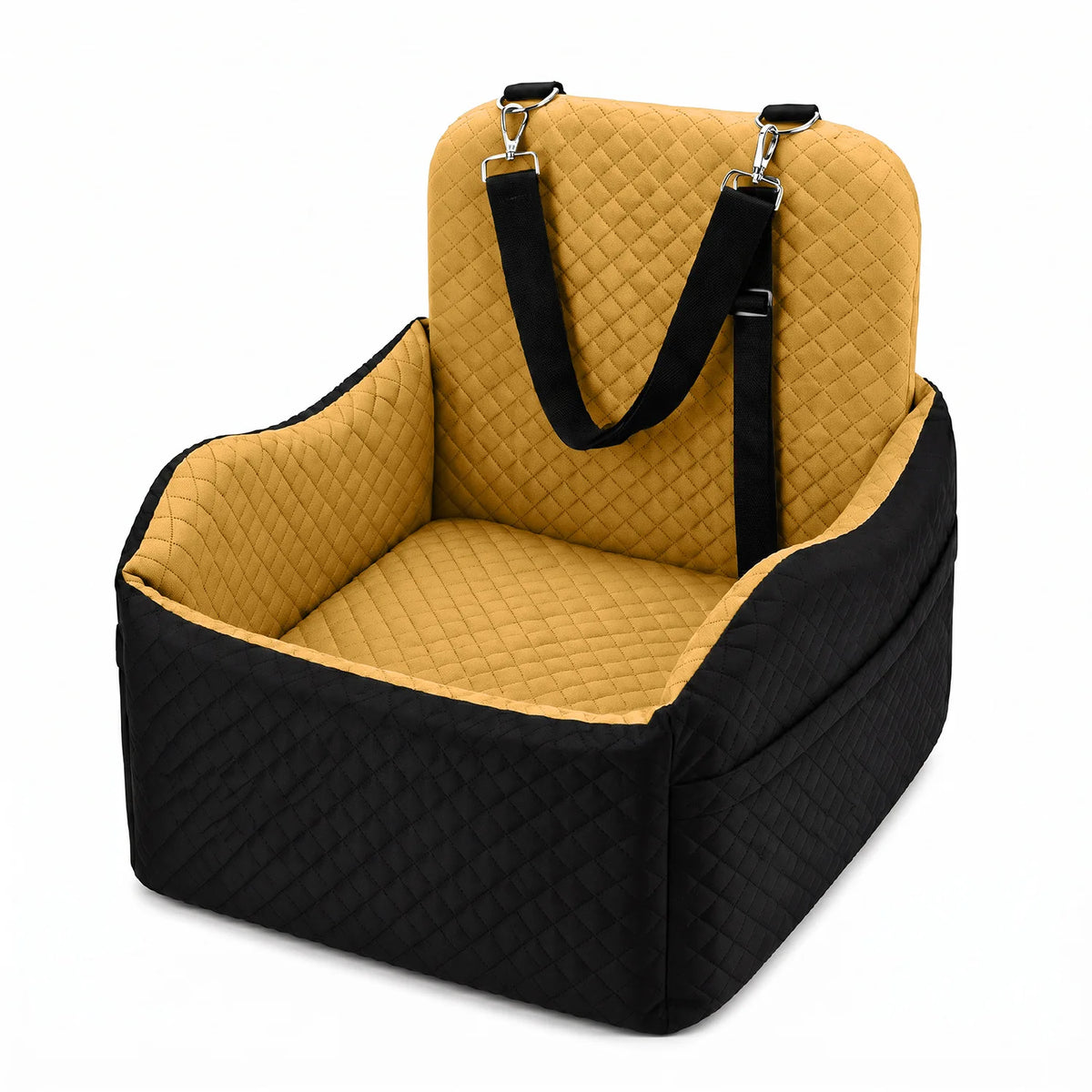 Car Safety Seat for Small Dogs with Storage Bag - Removable, Washable Pet Booster Seat with Seatbelt, Suitable for Travel