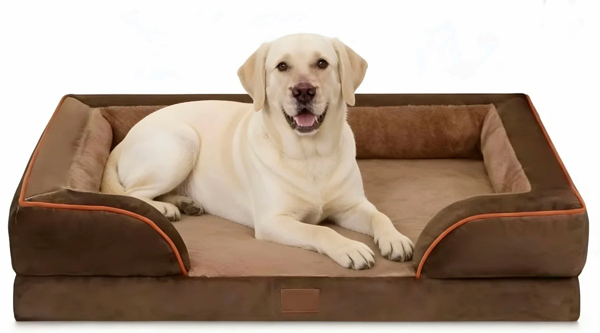 Premium pet bed dog sofa with luxury non-slip base, removable orthopedic large dog bed, washable