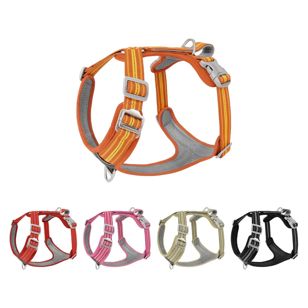 Dog Leash Shock Absorbing Nylon Sports Fashion Pet Harness Outdoor Adjustable Environmental Protection Reflective Wear-Resistant Two-in-One