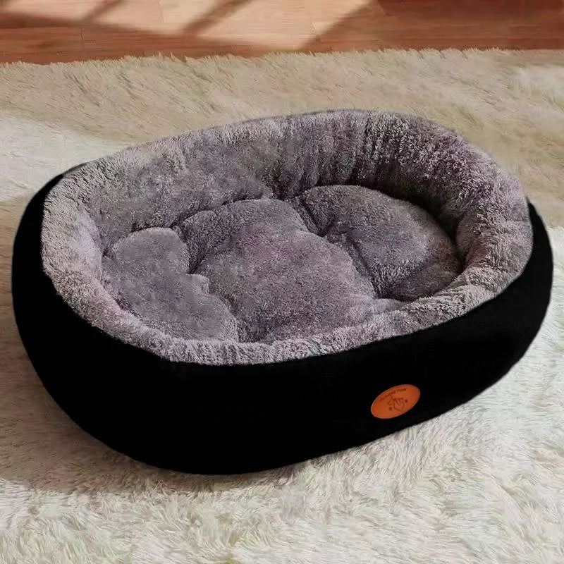 New breathable waterproof oval polyester pet bed, suitable for medium/large dogs and cats, usable all year round, no assembly required
