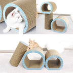 All Paws 3-in-1 Cat Accessories Cave Scratcher Lounge Cardboard Cat Scratcher Durable Cat Scratcher with Catnip