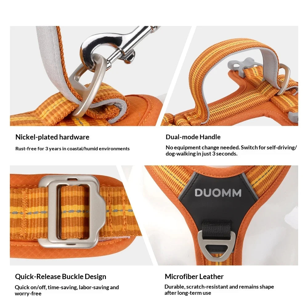 Dog Leash Shock Absorbing Nylon Sports Fashion Pet Harness Outdoor Adjustable Environmental Protection Reflective Wear-Resistant Two-in-One