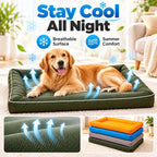 Waterproof and durable Oxford cloth dog bed, non-slip surface, sturdy rectangular design, suitable for cats and dogs