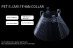 Adjustable lightweight Elizabethan dog collar, comfortable plastic soft dog cone for postoperative recovery