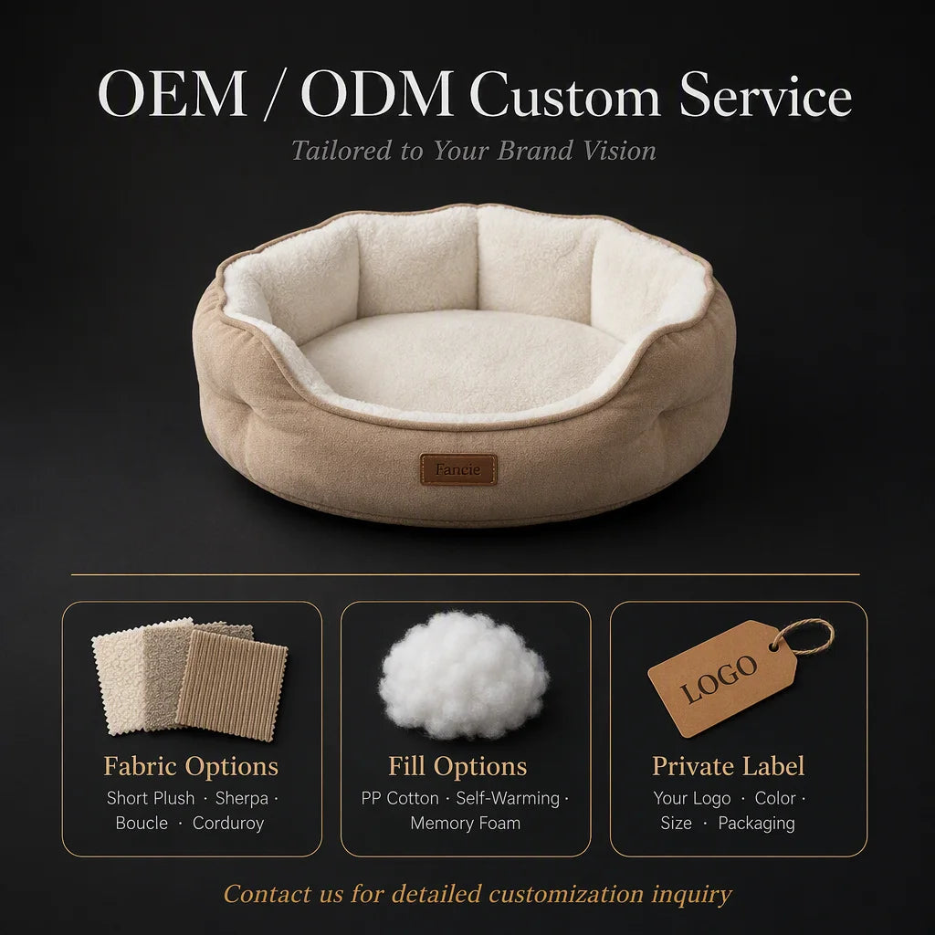 Fan-shaped pet bed with plush long hair artificial fur, comfortable PP cotton filled, removable and washable dog and cat pad