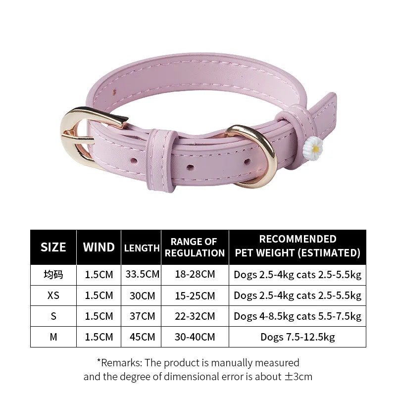 Carefully selected New Daisy cat accessory collars Ultra-light and elegant pet collars, suitable for all seasons and festivals