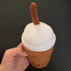 Pet Accessories Bubble Tea-shaped Dog Plush Toy Interactive Cup Puppy Squeaky Toy