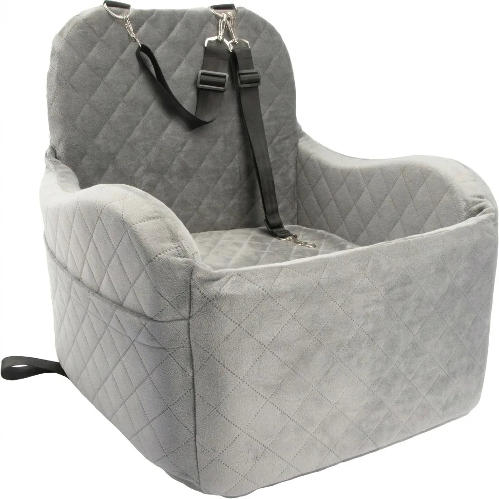 Car Safety Seat for Small Dogs with Storage Bag - Removable, Washable Pet Booster Seat with Seatbelt, Suitable for Travel