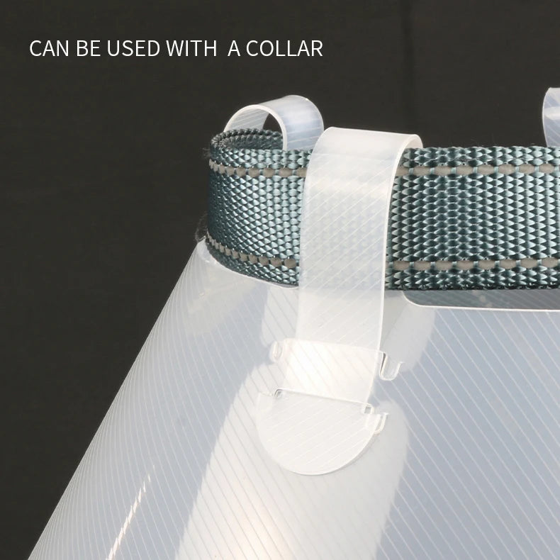 Adjustable lightweight Elizabethan dog collar, comfortable plastic soft dog cone for postoperative recovery