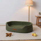 Bite-Resistant Oxford Cloth Dog and Cat Cave Bed Orthopedic Support Bed for Large Dogs Oval Four Seasons Warm Fashionable Modern