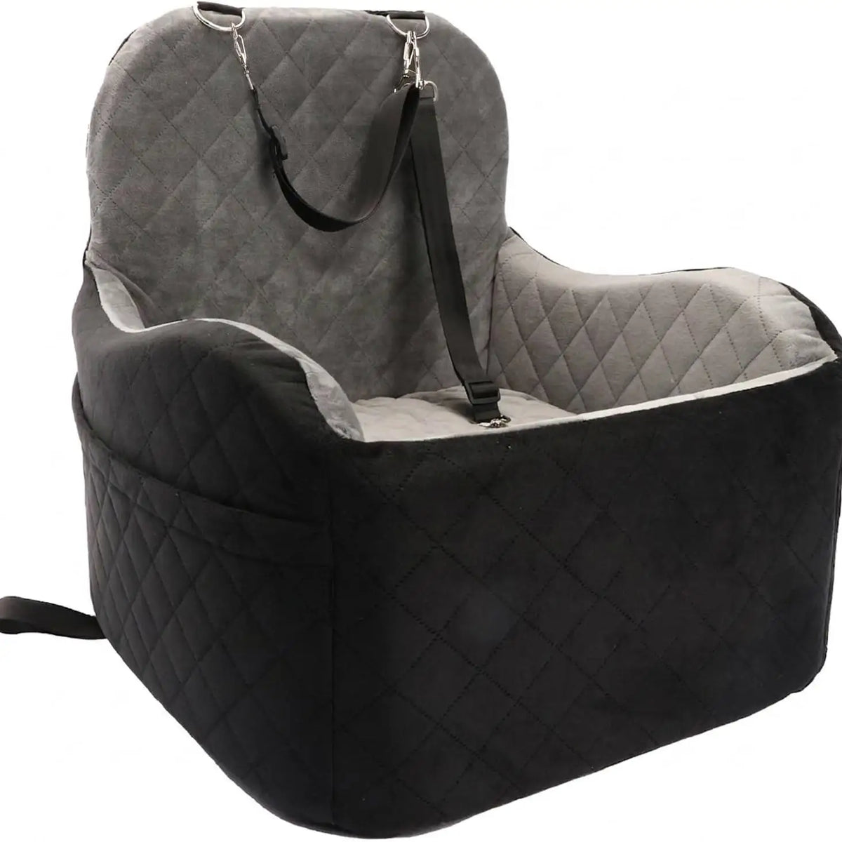 Car Safety Seat for Small Dogs with Storage Bag - Removable, Washable Pet Booster Seat with Seatbelt, Suitable for Travel