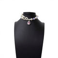 Pearl Crystal Pendant Princess Style Pet Collar Necklace Stretchable Design Suitable for Cats and Dogs - Suitable for All Seasons