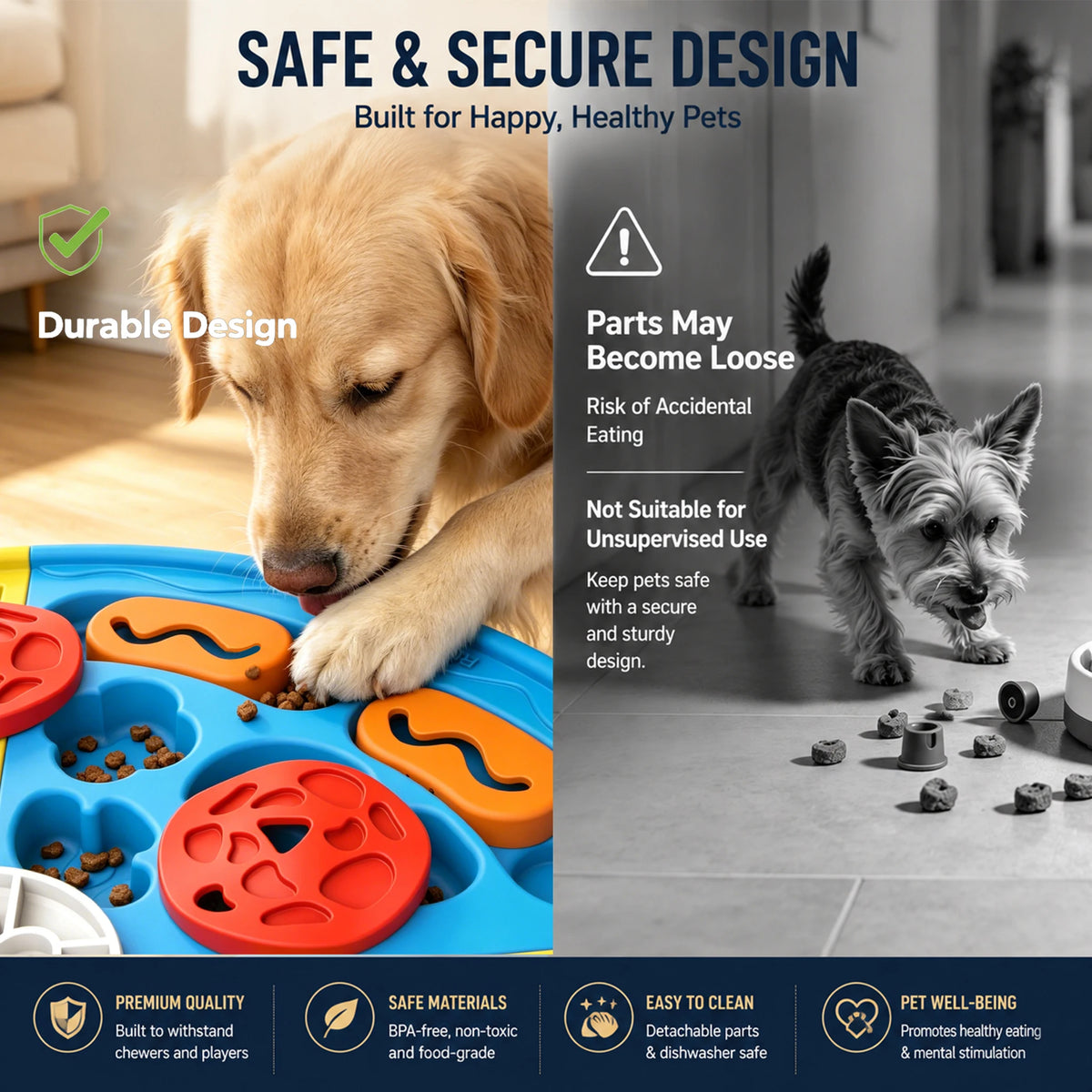Pet feeding toy, food-grade safe material, interactive foraging toy suitable for daily pet activities