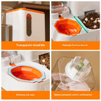 Cat Automatic Feeder and Waterer Portable 2-in-1 Large Capacity Waterproof Indoor/Outdoor Pet Supplies Accessories