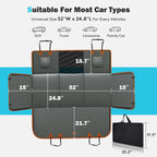 Upgraded Material Leather Pet Dog Rear Car Seat Extender - Waterproof Pet Rear Seat Cover with Mesh Windows