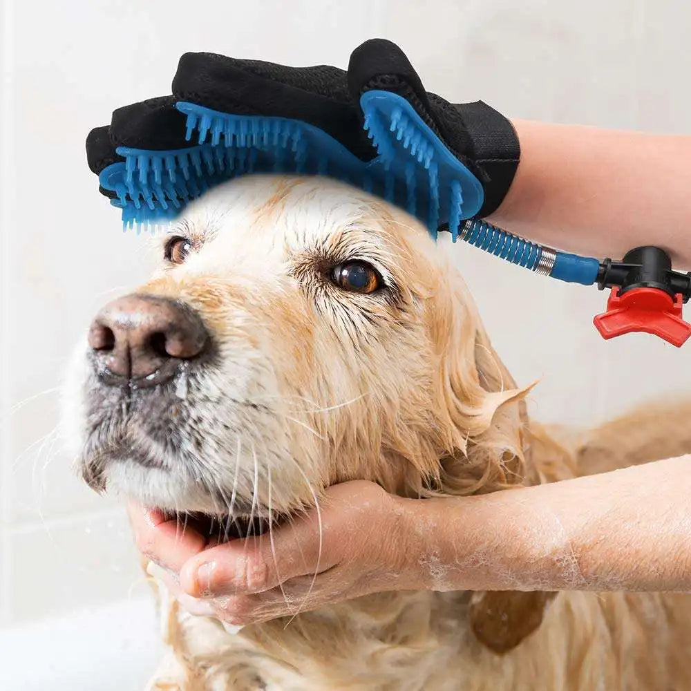Pet Cleaning and Beauty Tools Dog Cat Massage Shower Sprayer Hair Removal Brush Gloves Silicone Pet Bath and Beauty Gloves