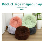 Plush dog bed, soft, environmental-friendly, comfortable, donut-shaped cat bed, washable, fashionable bed suitable for summer and winter pet dog bed