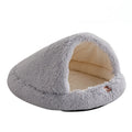 Winter Warmth-Insulating Eco-Friendly Square Fiber Animal Pattern Enclosed Dog Bed with Memory Foam Filling, Hand Washable