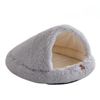 Winter Warmth-Insulating Eco-Friendly Square Fiber Animal Pattern Enclosed Dog Bed with Memory Foam Filling, Hand Washable