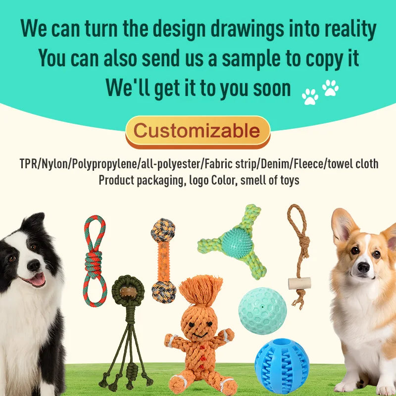 High-quality cute duckling rattle sound toy TPR dog chew toy pet rope, suitable for dog interactive play