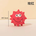 Cute and interesting latex small dog ball chew toy with colorful spikes that squeak