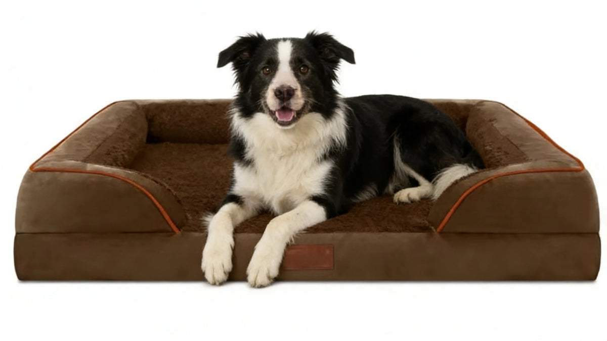 Premium pet bed dog sofa with luxury non-slip base, removable orthopedic large dog bed, washable