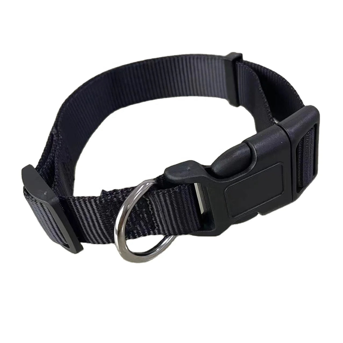Unique Fashion Custom Woven Striped Ribbon Pet Dog Accessories Collar LOGO Waterproof Nylon AirTag Adjustable Quick Release Buckle