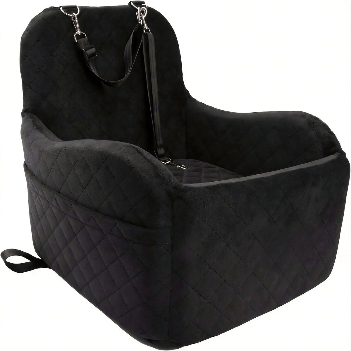 Car Safety Seat for Small Dogs with Storage Bag - Removable, Washable Pet Booster Seat with Seatbelt, Suitable for Travel