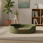Bite-Resistant Oxford Cloth Dog and Cat Cave Bed Orthopedic Support Bed for Large Dogs Oval Four Seasons Warm Fashionable Modern