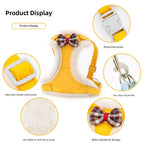 Cat Harness Vest with Wool Lining, Warm Chest Harness, Suitable for Small Puppies and Bichon Frises, Winter Polyester Pet Supplies