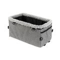 Breathable Adjustable Portable Zip-Up Elevated Seat with Removable Car Center Console Armrest Pet Harness for Small Dogs and Cats