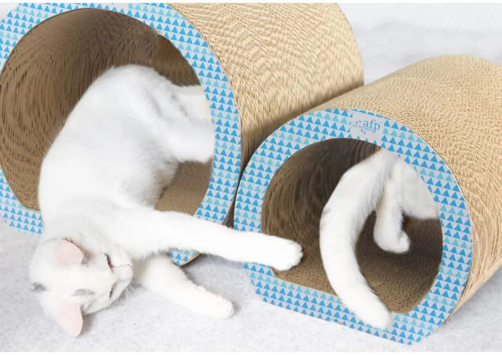 All Paws 3-in-1 Cat Accessories Cave Scratcher Lounge Cardboard Cat Scratcher Durable Cat Scratcher with Catnip