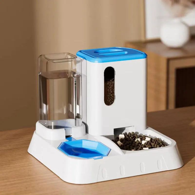 Cat Automatic Feeder and Waterer Portable 2-in-1 Large Capacity Waterproof Indoor/Outdoor Pet Supplies Accessories