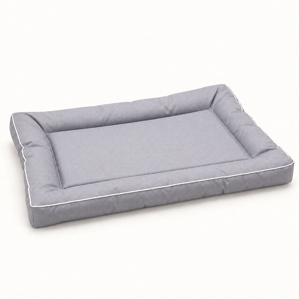 Waterproof and durable Oxford cloth dog bed, non-slip surface, sturdy rectangular design, suitable for cats and dogs