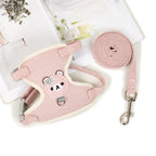 Adjustable vest-style pet harness breathable dog leash set, suitable for small dogs, cats, rabbits
