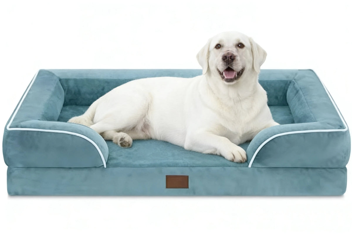 Premium pet bed dog sofa with luxury non-slip base, removable orthopedic large dog bed, washable