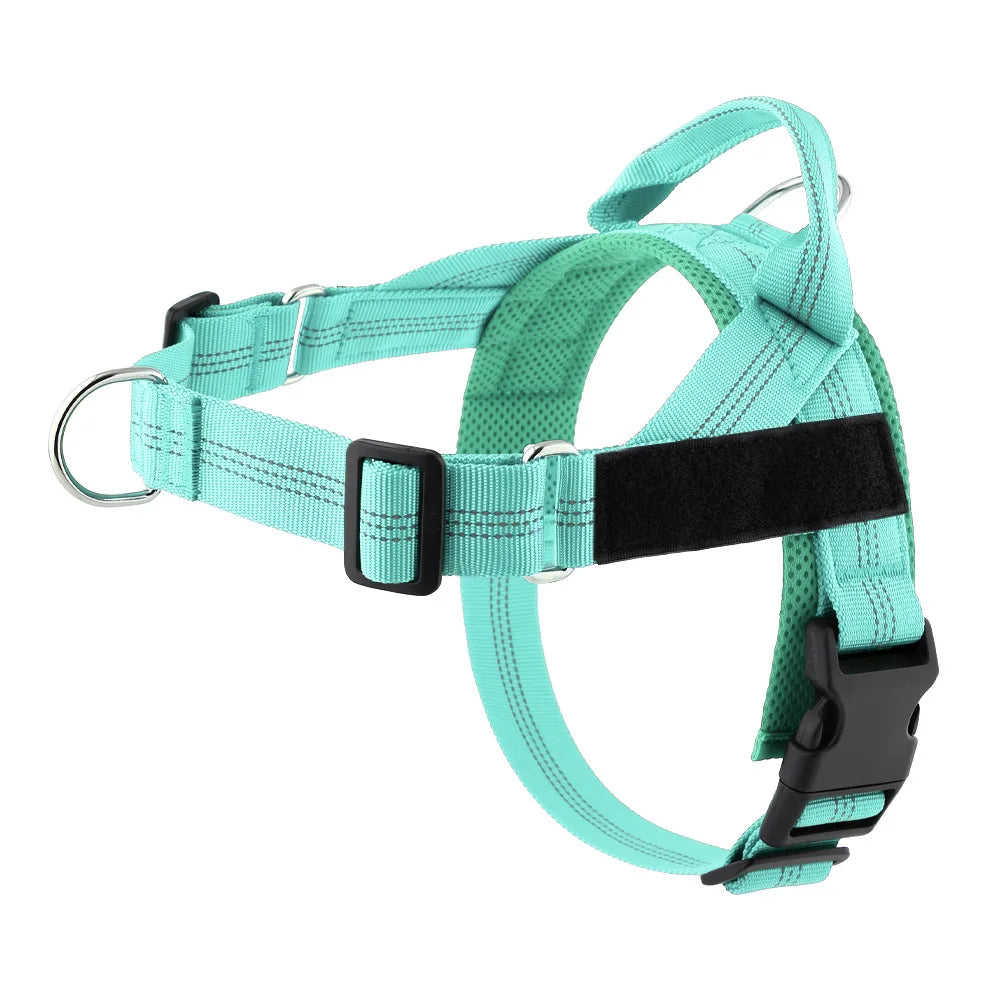 Personalized Veltrio Pettorina Adjustable Non-slip Dog Harness Triangular Reflective Vest with Custom Name Patch