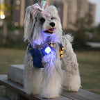 Modern plastic square LED pet luminous pendant - eco-friendly outdoor night safety light, suitable for preventing pets from getting lost during dog night walks