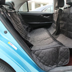 Quilted dog car seat covers with hammock and bench styles, suitable for the rear seat